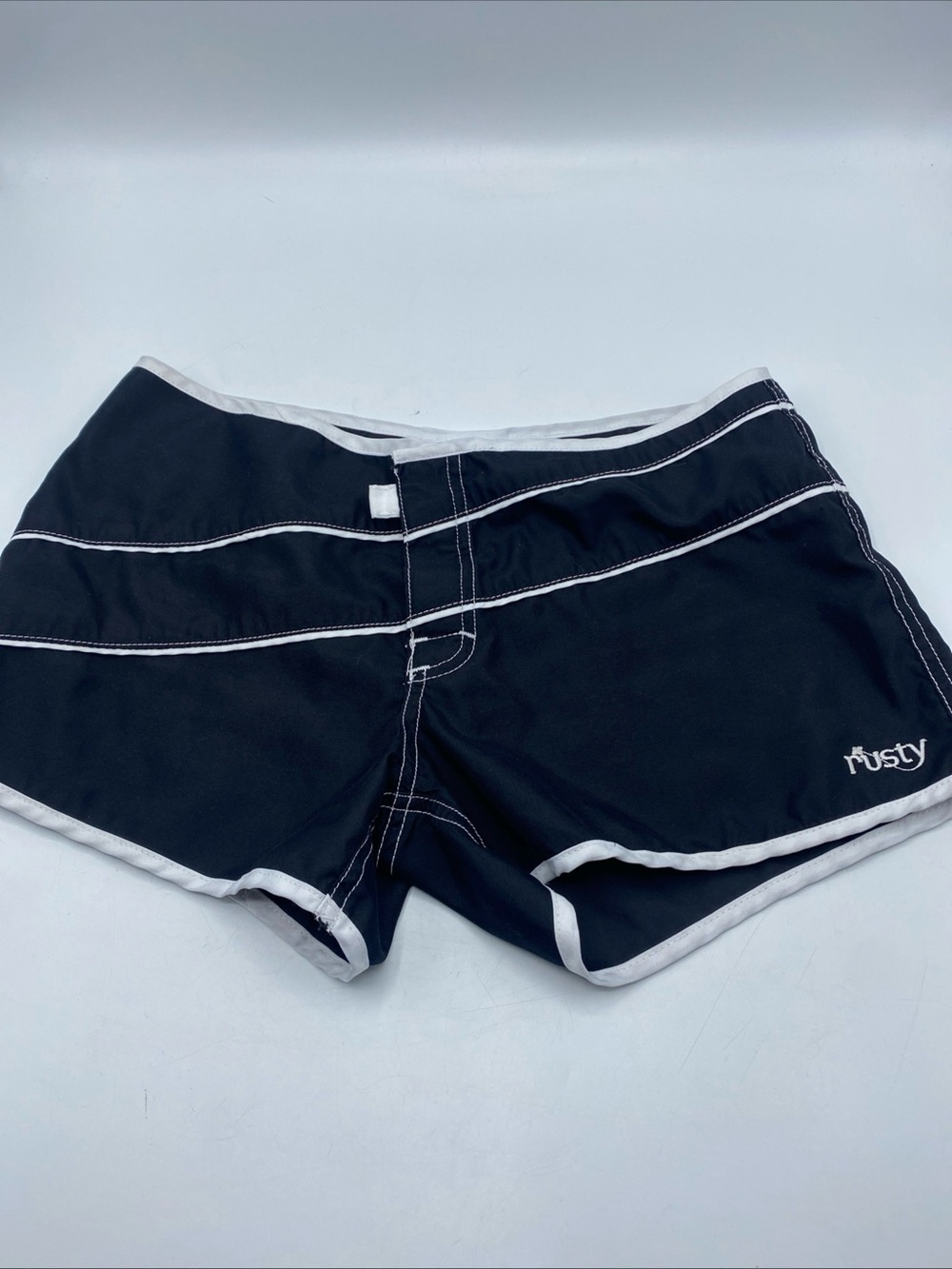 Vintage 90's Rusty Board Shorts Women's Juniors Surf Beach USA Made 1 Micro Mini
